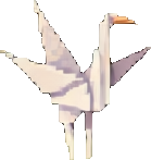 Origami Wald Gebäude A — 139×147 Pixel-Art-Sprite