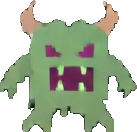 Paper Cutout Enemy B - 137x132 pixel art sprite