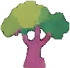 Papierausschnitt Umgebung C — 103×100 Pixel-Art-Sprite
