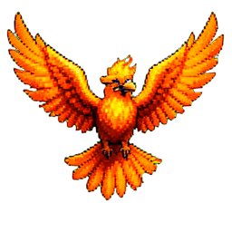 Phoenix (16-Bit) - 256x256 pixel art sprite