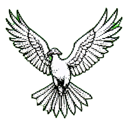 Phoenix (1-Bit) - 256x256 pixel art sprite