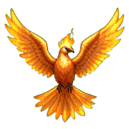 Phoenix (Atmospheric) - 256x256 pixel art sprite