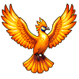 Phoenix (Hi-Bit) - 256x256 pixel art sprite