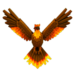 Phoenix (Voxel) - 256x256 pixel art sprite