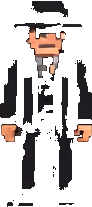 Pixel Noir Charakter B — 92×207 Pixel-Art-Sprite
