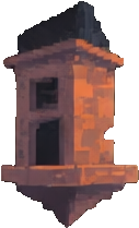ピクセルノワール建物 A — 127×209 ピクセルアートスプライト