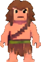 Prehistoric Character B - 84x125 pixel art sprite