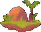 Prehistoric Environment A - 136x106 pixel art sprite