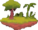 Prehistoric Environment B - 127x101 pixel art sprite
