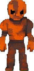 Personaje de la Apocalipsis del Óxido B — sprite pixel art 112×233