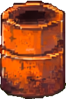 Entorno de la Apocalipsis del Óxido B — sprite pixel art 95×141