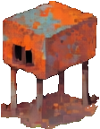Rust Apocalypse Building B - 112x144 pixel art sprite