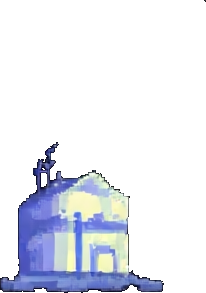 Bâtiment d'égout A — sprite pixel art 256×384