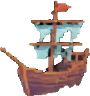 Entorno del naufragio A — sprite pixel art 130×139