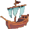 Entorno del naufragio B — sprite pixel art 116×118