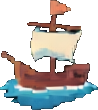 Shipwreck Prop A - 98x110 pixel art sprite