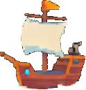 Shipwreck Prop B - 124x129 pixel art sprite