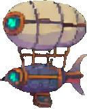 Enemigo del Dirigible A — sprite pixel art 128×159