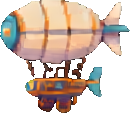 Objeto de nave B — sprite pixel art 130×113