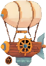 Airship Building A - 152x216 pixel art sprite