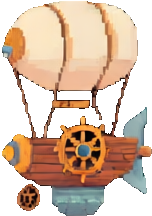 Luftschiff Gebäude A — 152×216 Pixel-Art-Sprite