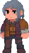 Personnage du quartier misérable C — sprite pixel art 98×178