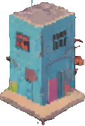 Slum District Environment A — sprite pixel art 122×180