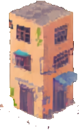Umgebung des Slumviertels C — 117×202 Pixel-Art-Sprite