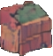 Edifício do distrito de favelas A — sprite pixel art 60×63