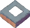 Slum District Tile C — 107×99 pixel art sprite