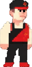 Personagem do Cartaz Soviético C — sprite pixel art 115×236