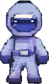 Personnage C de la Station Spatiale — sprite pixel art 100×171