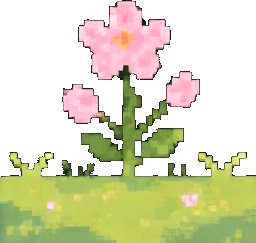Environnement de la prairie printanière B — sprite pixel art 256×384
