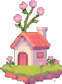 Edificio de la pradera de primavera B — sprite pixel art 256×384