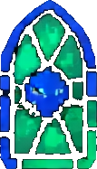 Stained Glass Enemy C — 107×187 pixel art sprite