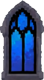 Stained Glass Prop A — 92×165 pixel art sprite