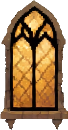 Stained Glass Building A - 139x264 pixel art sprite