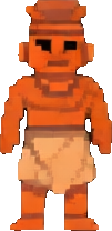 Personnage du désert de terre cuite A — sprite pixel art 101×208