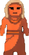 Personnage du désert de terre cuite B — sprite pixel art 105×196