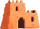 Terracotta-Wüstenstruktur C — 164×119 Pixel-Art-Sprite