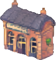 Environnement de la gare A — sprite pixel art 115×124