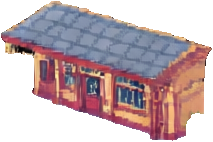 Train Station Building B - 213x142 pixel art sprite