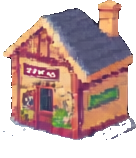 Train Station Structure C - 136x158 pixel art sprite