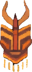 Ambiente da Máscara Tribal A — sprite pixel art 110×242