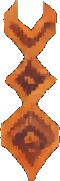 Objeto de máscara tribal C — sprite pixel art 60×181