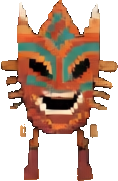 Bâtiment de masque tribal B — sprite pixel art 118×181