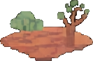 Entorno del puerto Ukiyo-e B — sprite pixel art 133×87