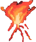Efecto Interior del Volcán A — sprite pixel art 125×144