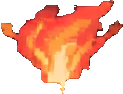 Efeito Interior do Vulcão C — sprite pixel art 123×94