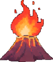 Volcano Interior Prop A - 256x384 pixel art sprite